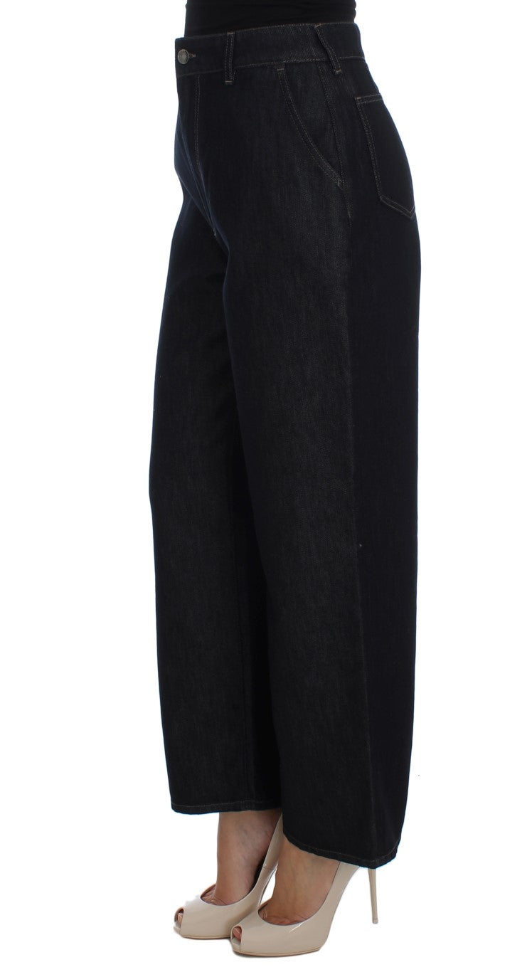 Dolce &amp; Gabbana Chic high-waisted flared jeans in dark blue