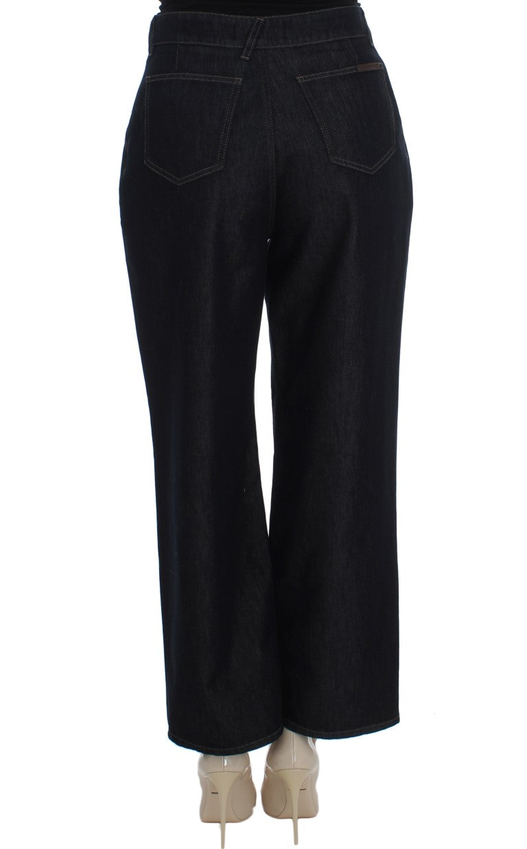 Dolce &amp; Gabbana Chic high-waisted flared jeans in dark blue