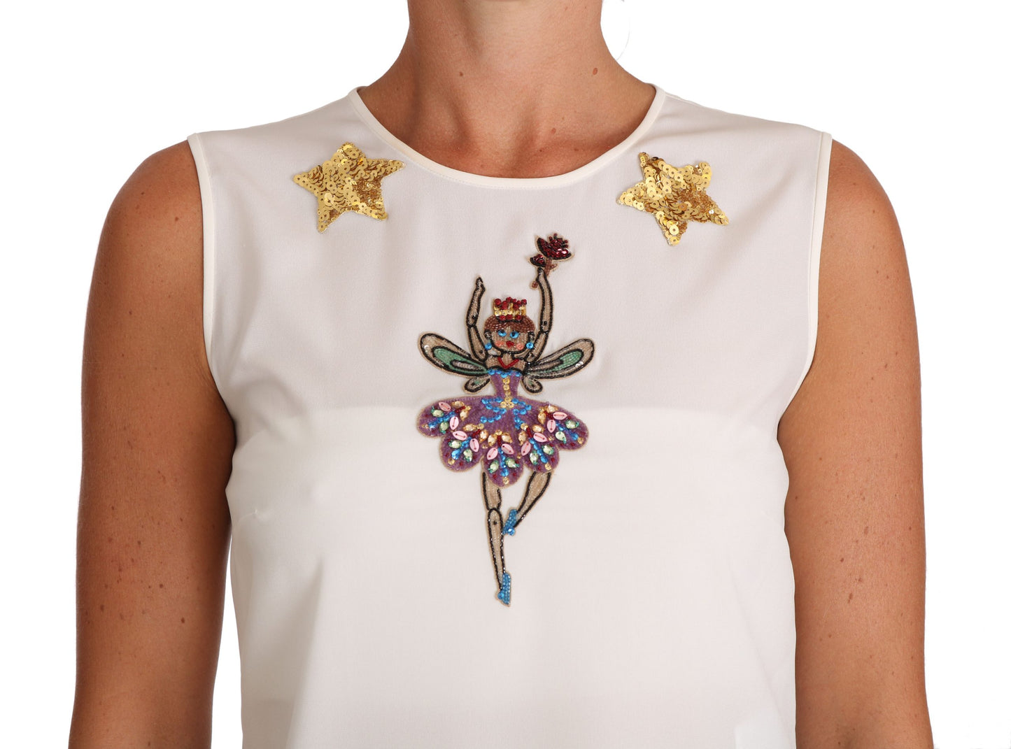 Dolce &amp; Gabbana Enchanted silk blouse with crystal embellishments