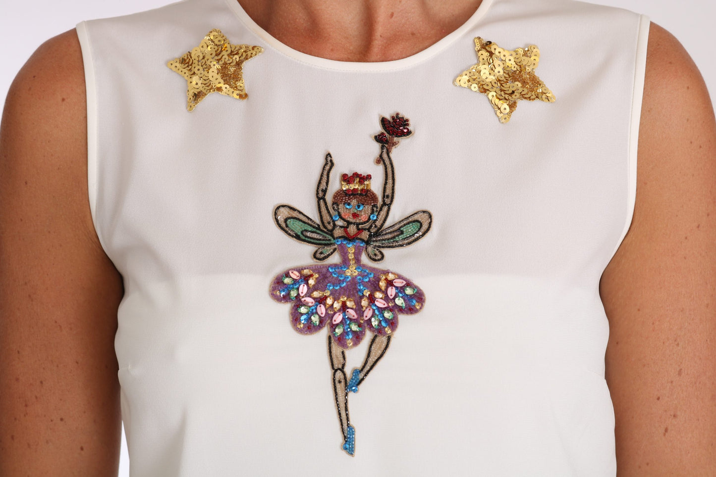 Dolce &amp; Gabbana Enchanted silk blouse with crystal embellishments