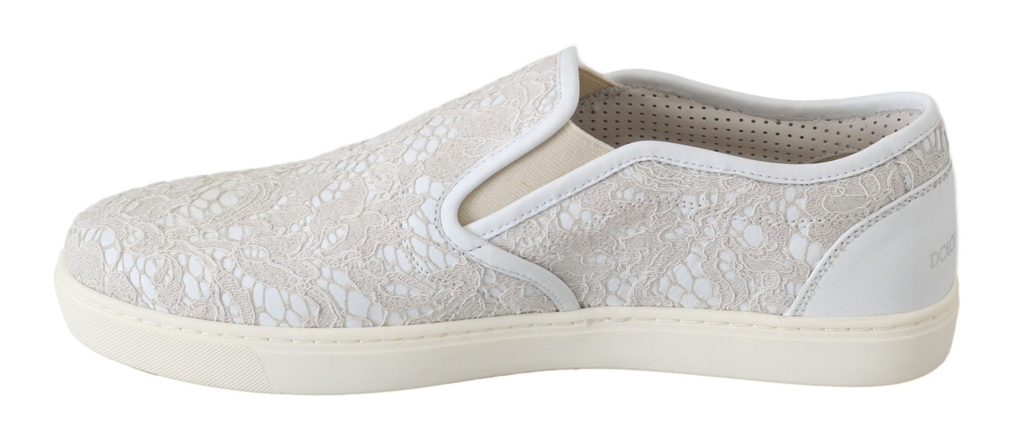 Dolce &amp; Gabbana Elegant Off White Loafers for Women