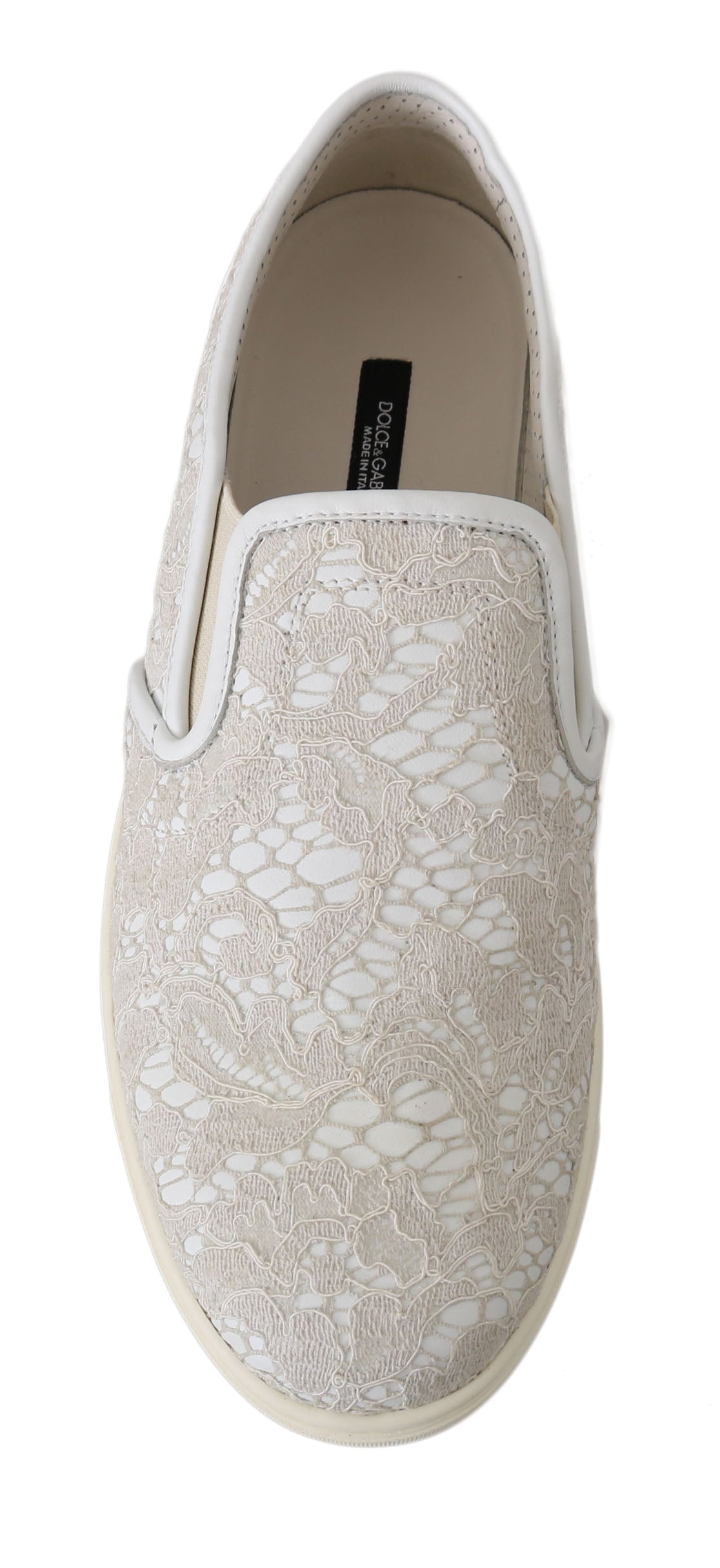 Dolce &amp; Gabbana Elegant Off White Loafers for Women