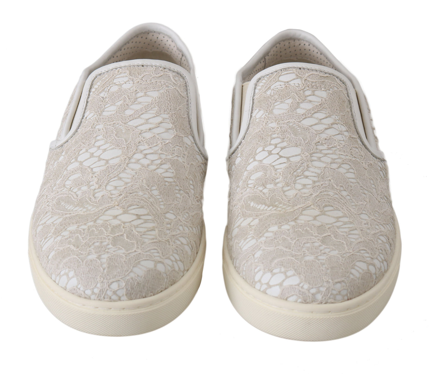 Dolce &amp; Gabbana Elegant Off White Loafers for Women