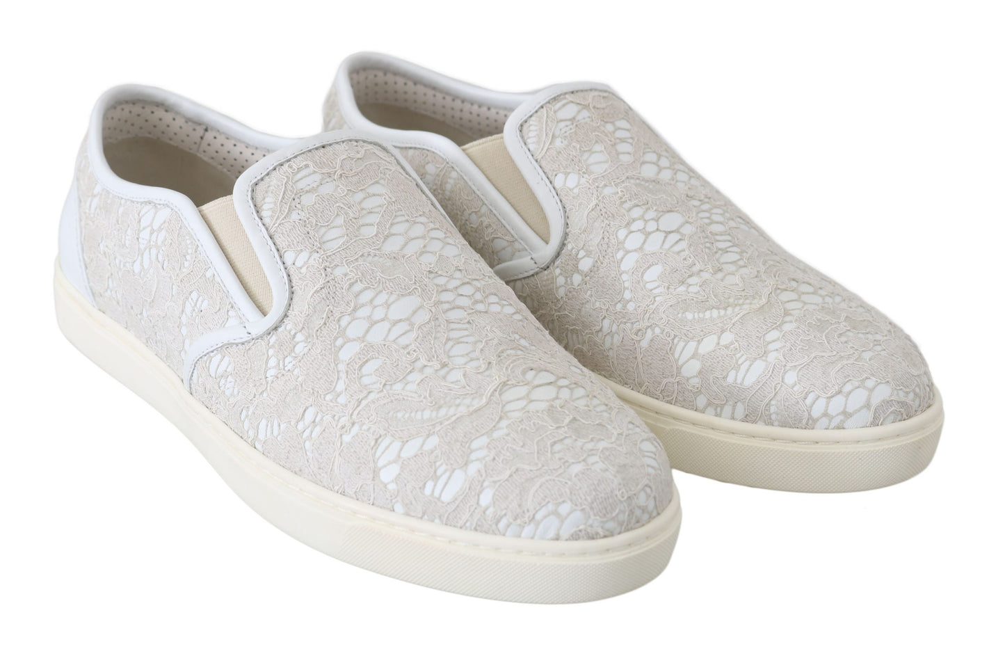 Dolce &amp; Gabbana Elegant Off White Loafers for Women