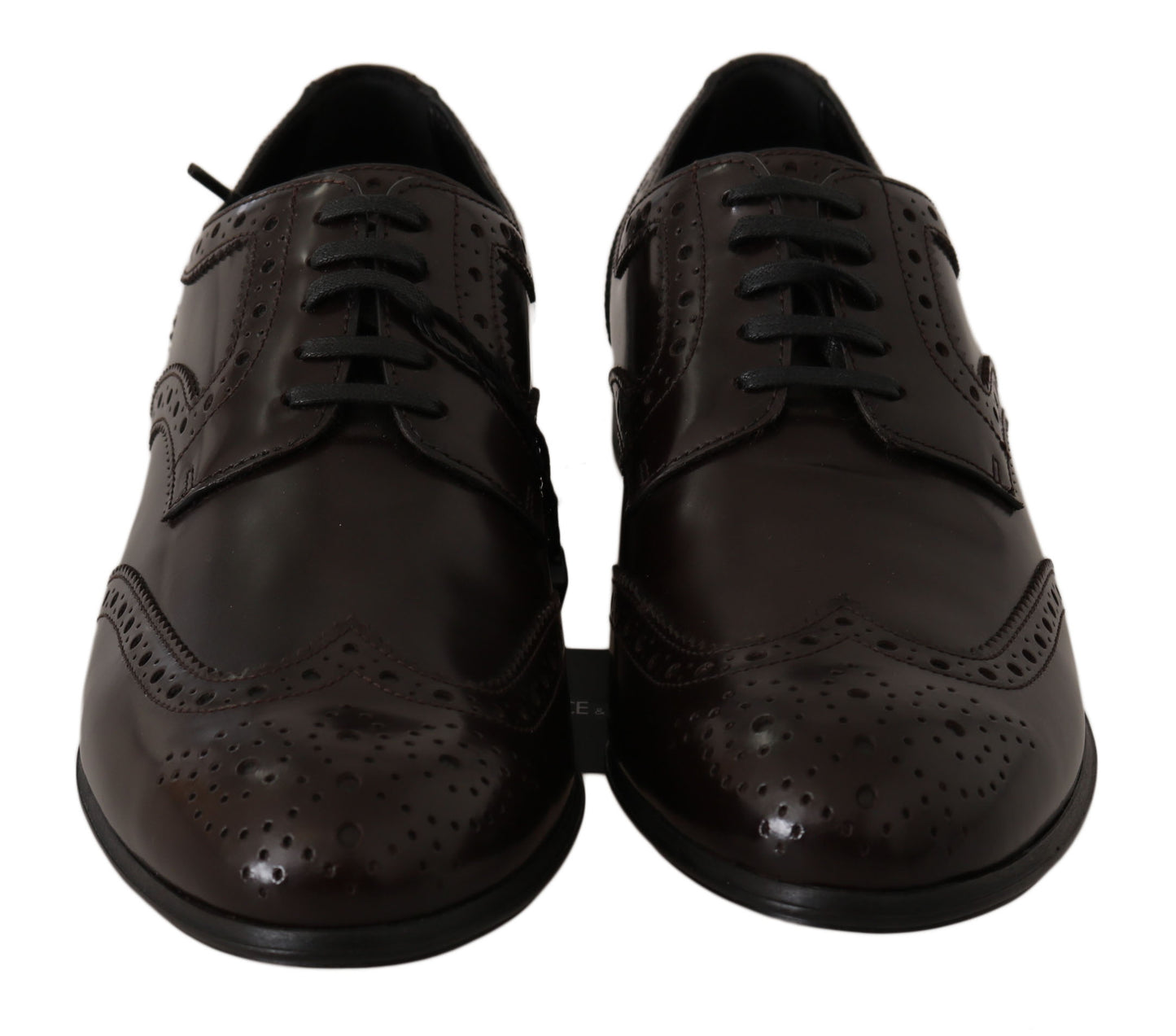 Dolce &amp; Gabbana Elegant Oxford flats in brown leather