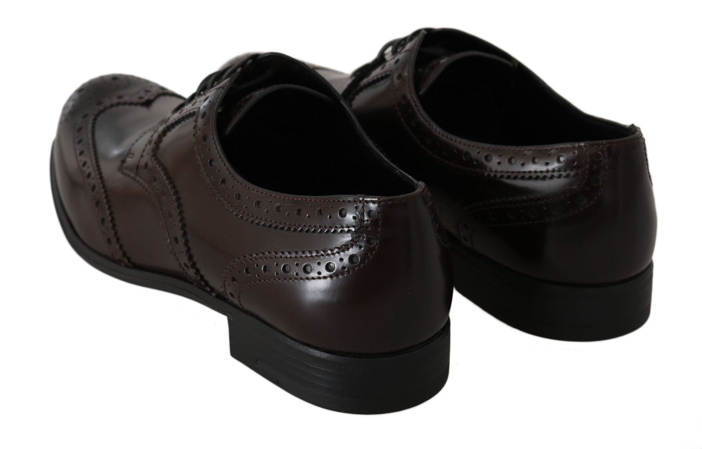 Dolce &amp; Gabbana Elegant Oxford flats in brown leather