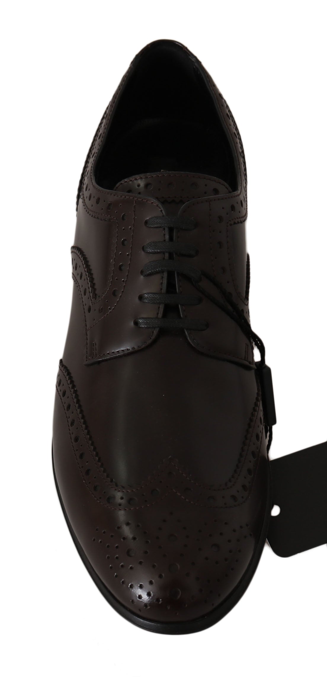 Dolce &amp; Gabbana Elegant Oxford flats in brown leather