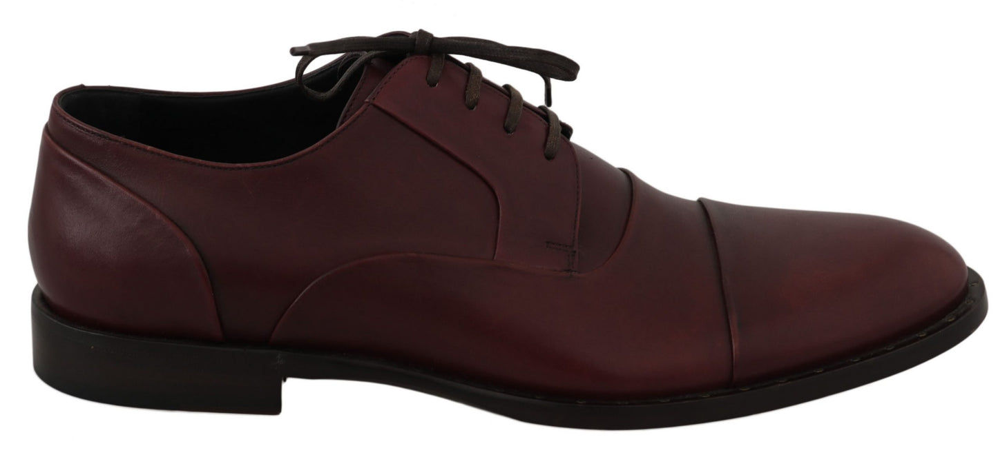 Dolce &amp; Gabbana Elegant burgundy leather shoes