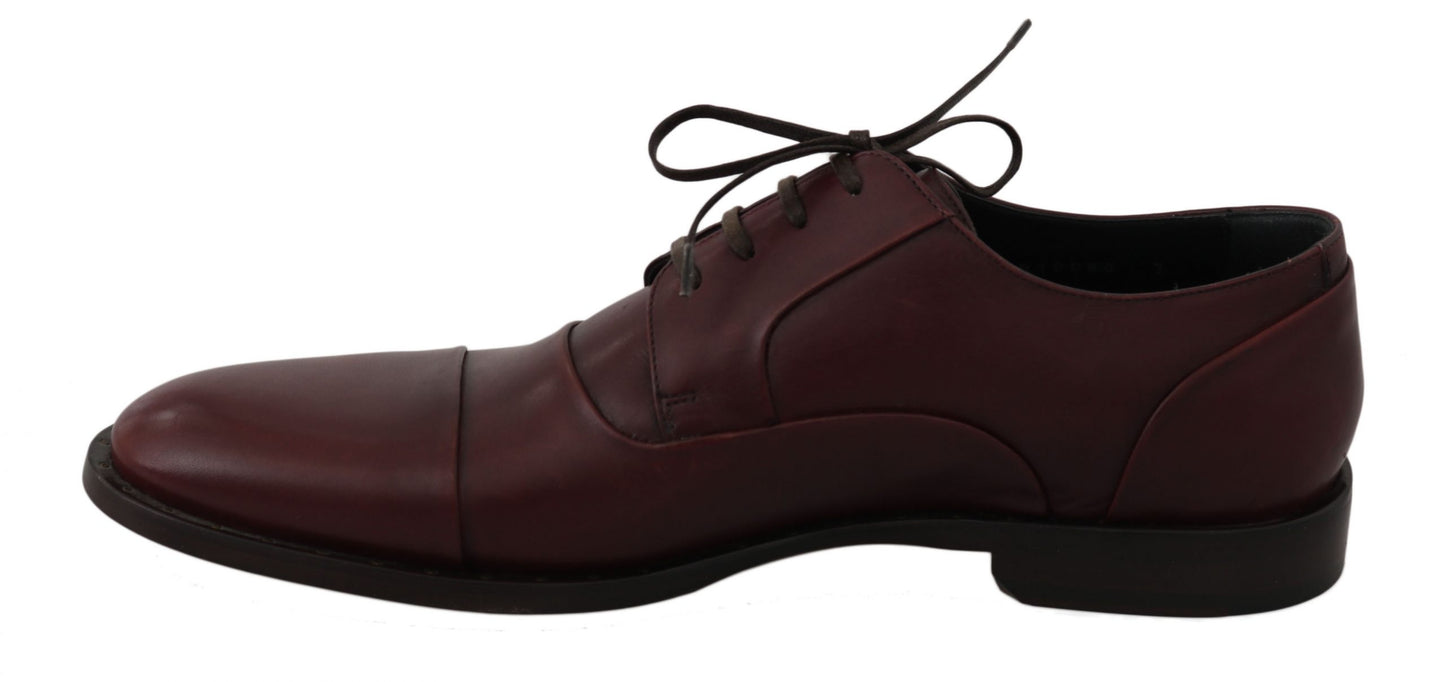 Dolce &amp; Gabbana Elegant burgundy leather shoes