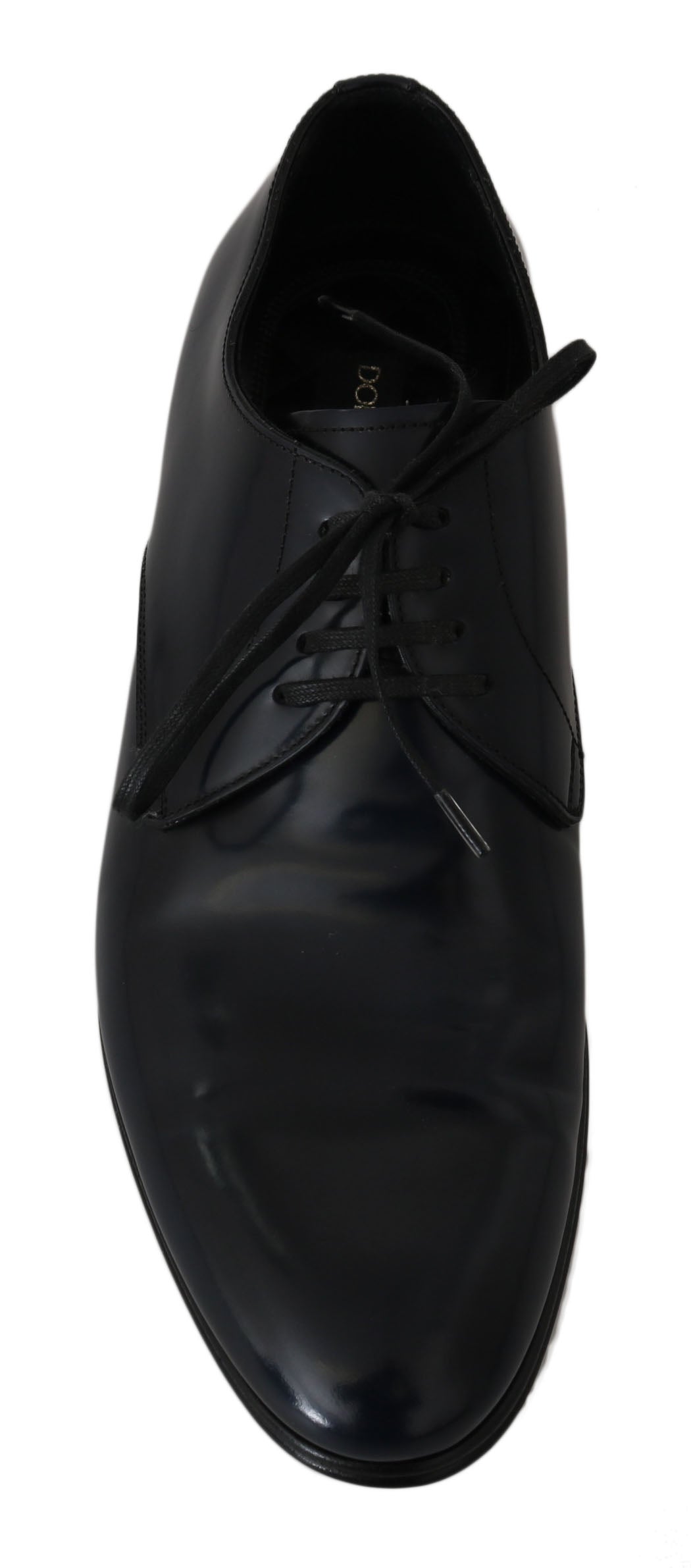 Dolce &amp; Gabbana Elegant dark blue leather derby shoes