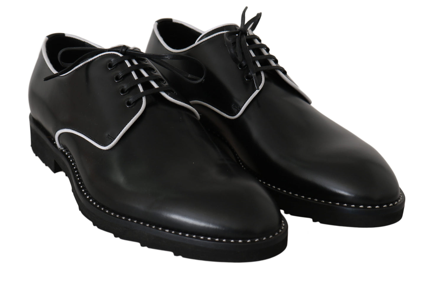 Dolce &amp; Gabbana Elegant Derby Shoes in Black Leather