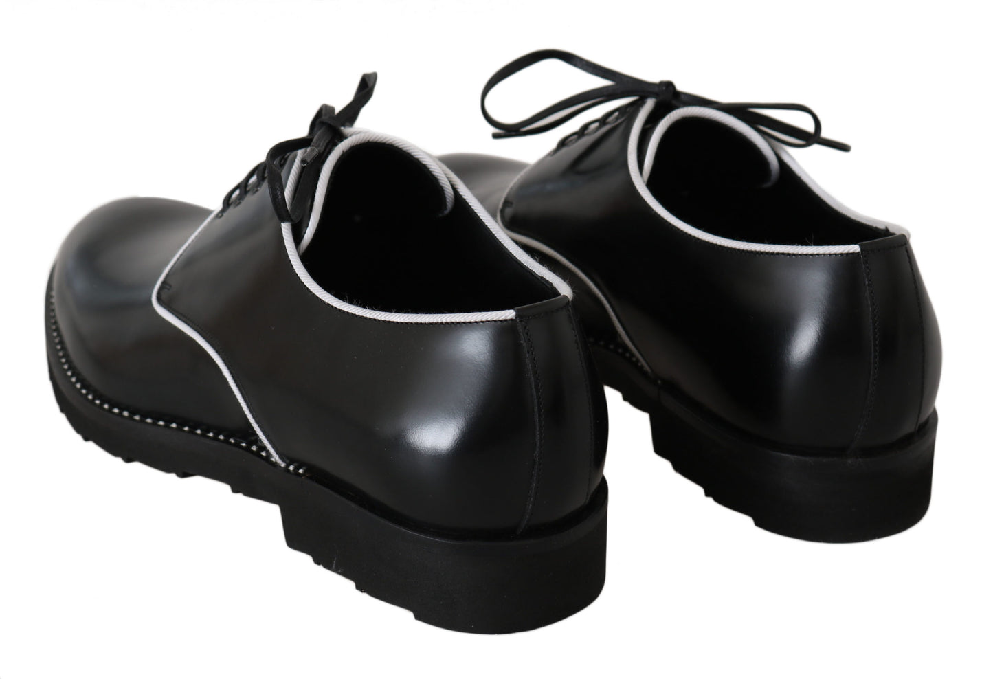 Dolce &amp; Gabbana Elegant Derby Shoes in Black Leather