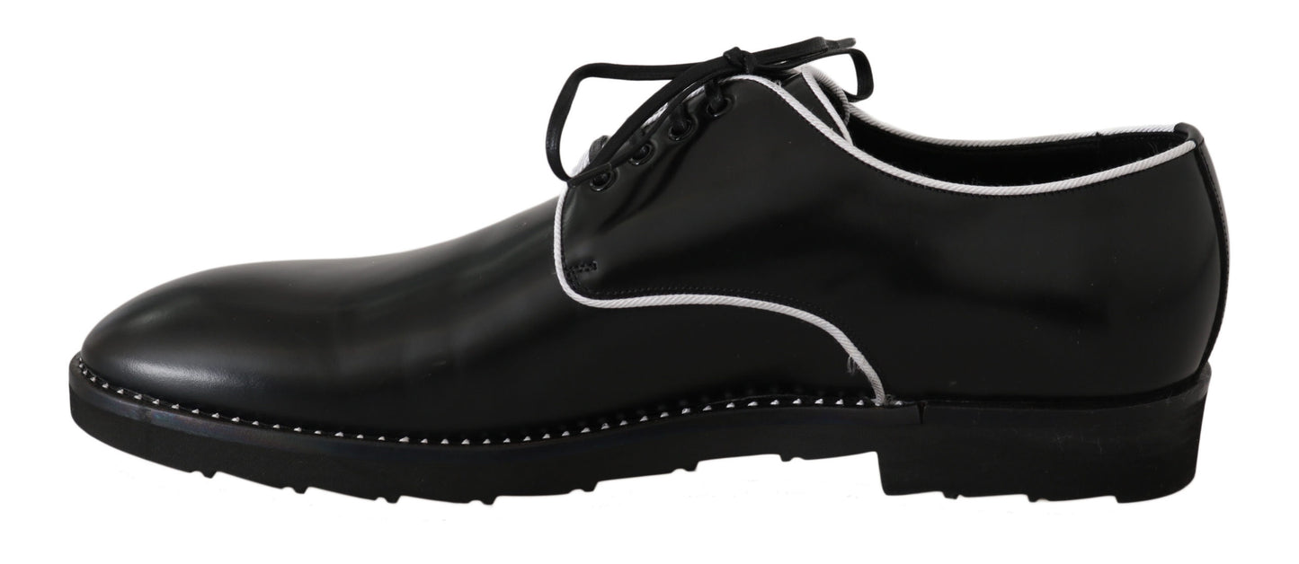 Dolce &amp; Gabbana Elegant Derby Shoes in Black Leather