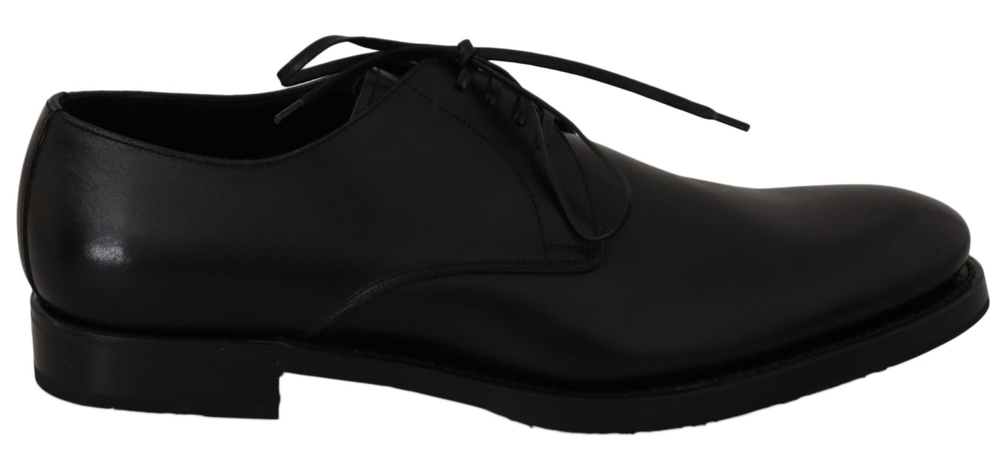 Dolce &amp; Gabbana Elegant Derby Shoes in Black Leather