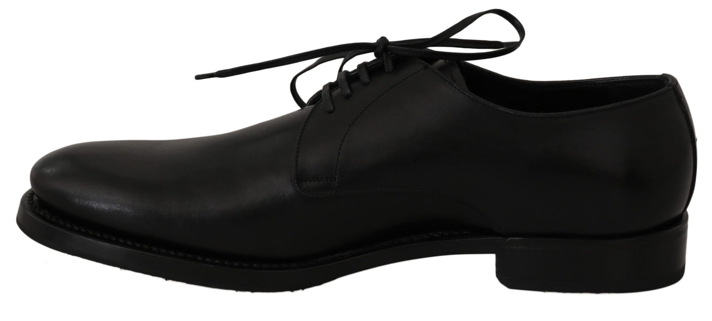 Dolce &amp; Gabbana Elegant Derby Shoes in Black Leather