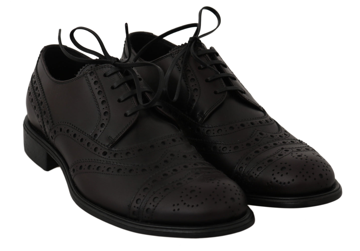 Dolce &amp; Gabbana Elegant Bordeaux Wingtip Derby Shoes