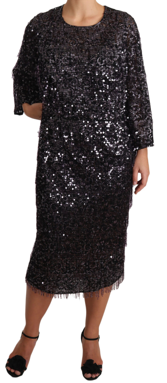 Dolce &amp; Gabbana Sequin Midi Dress - Timeless Elegance