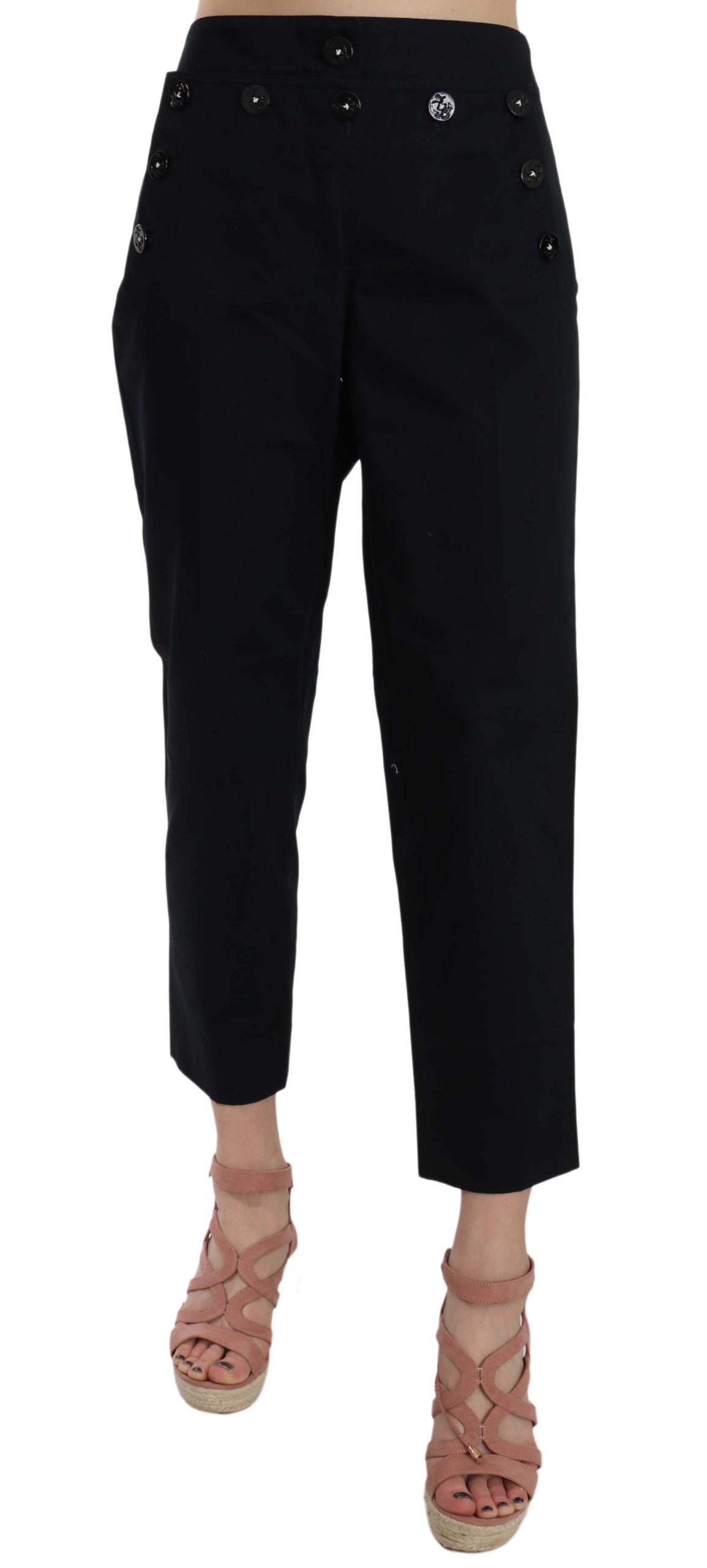 Dolce &amp; Gabbana Chic Black Cotton Pants