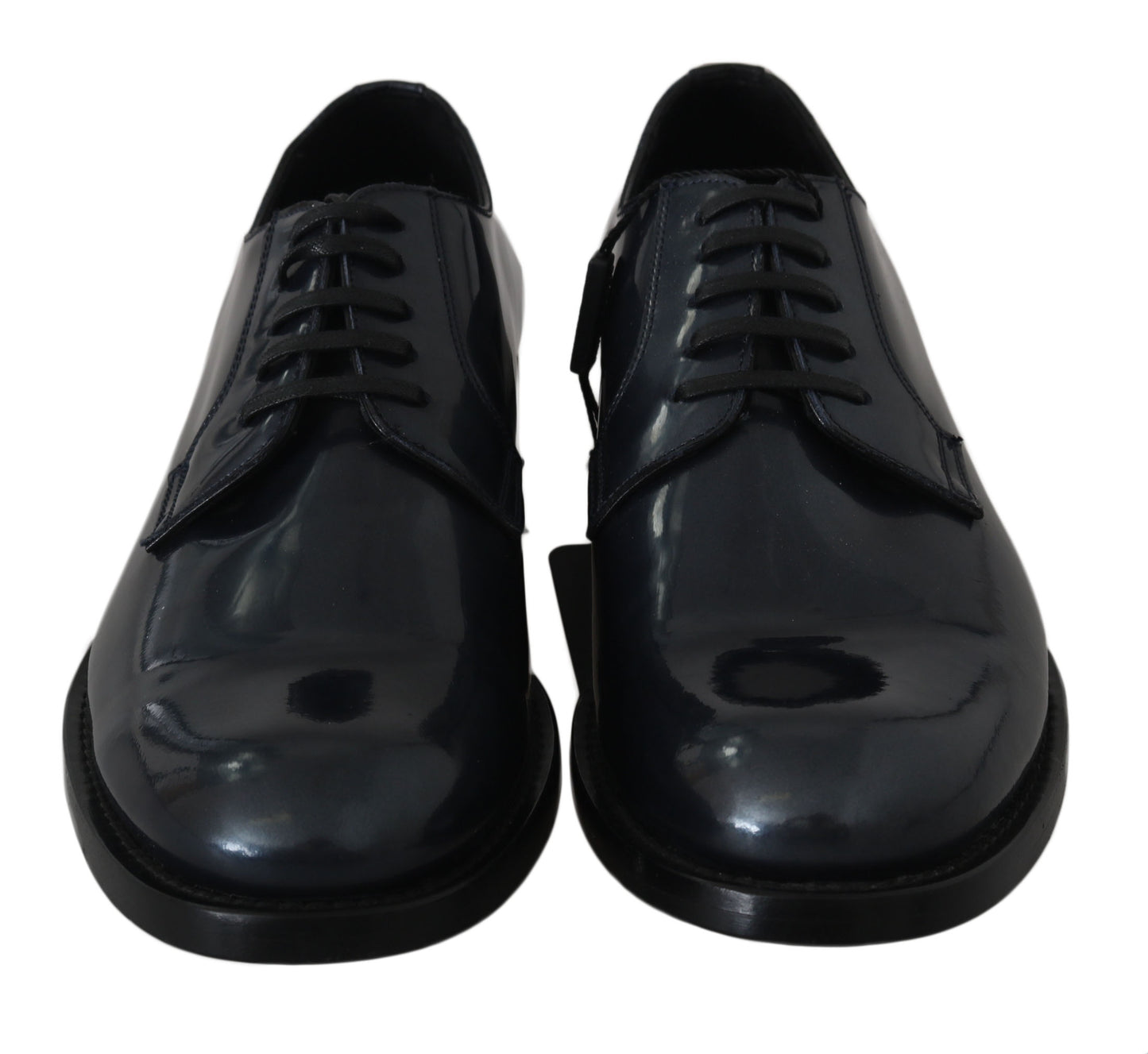 Dolce &amp; Gabbana Elegant blue leather derby shoes